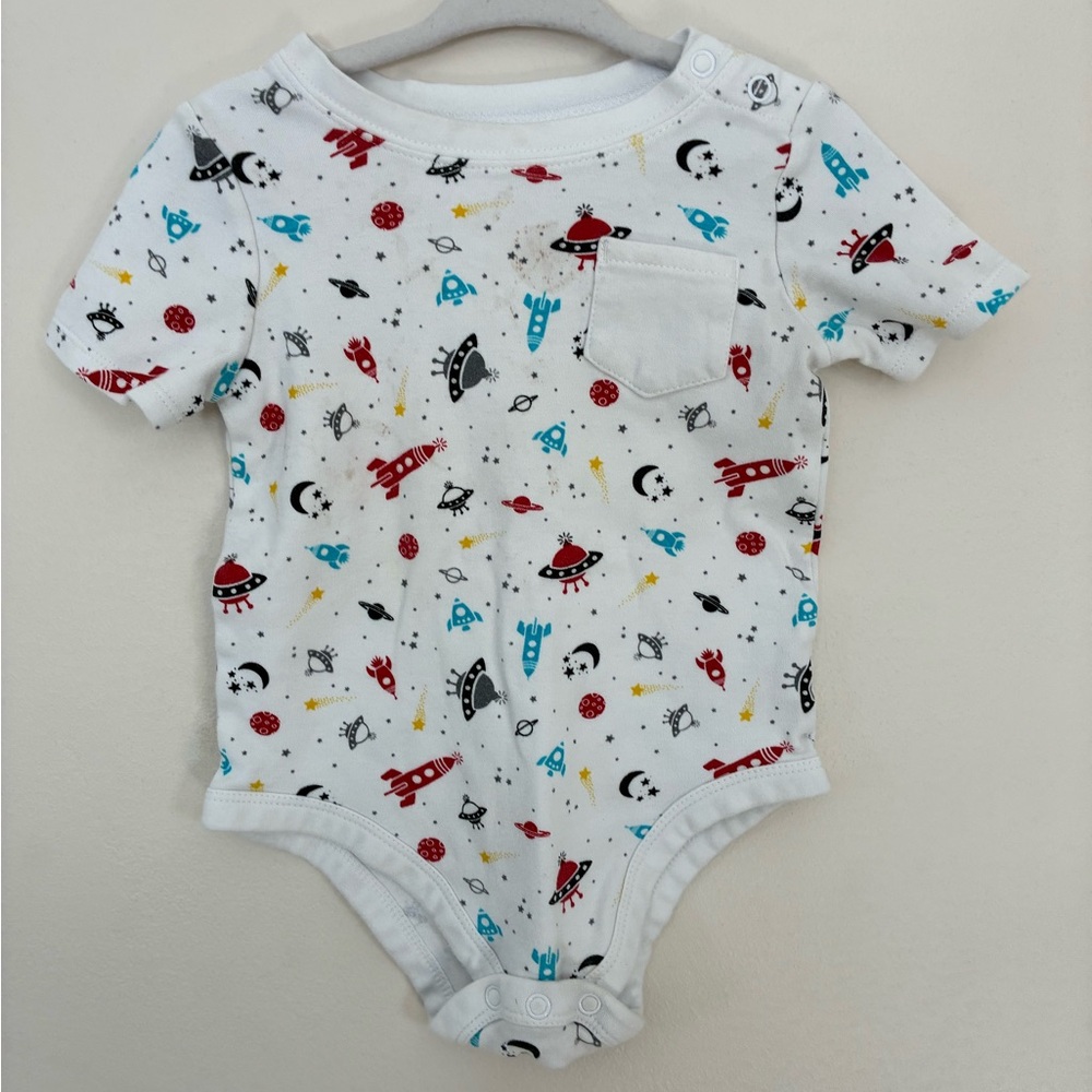 Garanimals White Bodysuit with Space Print